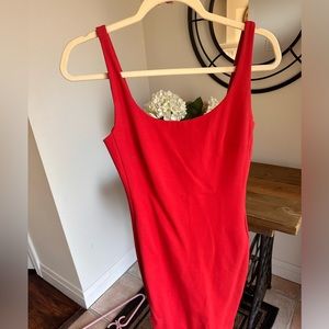 Sexy red Diane Von Furstenburg midi dress